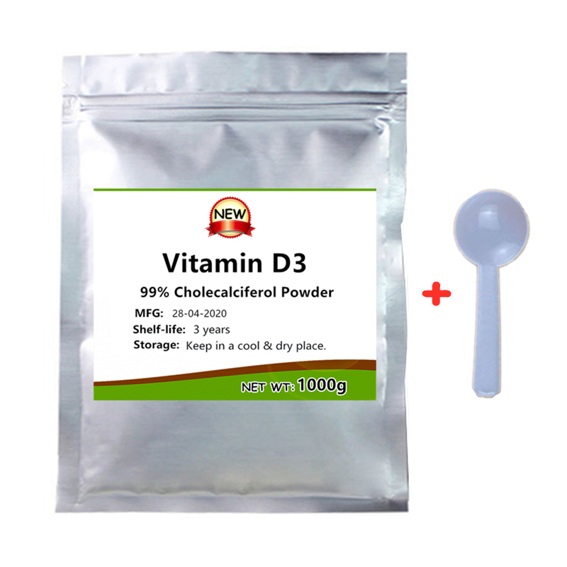 99% Vitamin D3 Powder,Food Grade Cholecalciferol Nutrition Supplement For Immune Support, Healthy Muscle Function, and Bone Health