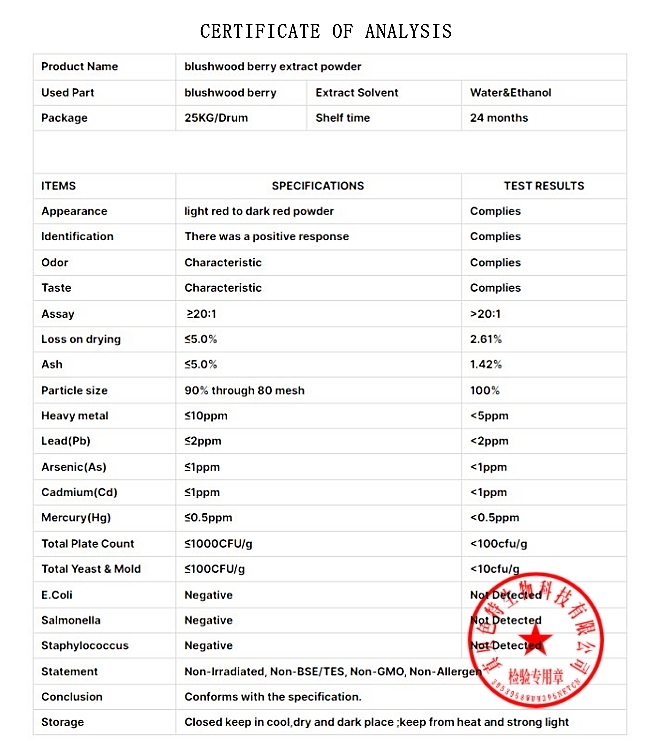 100% Blushwood Berry Extract Powder 30:1,Maximum Strength Immune and Cell Support & Antioxidant,Relaxation and Stress Relief