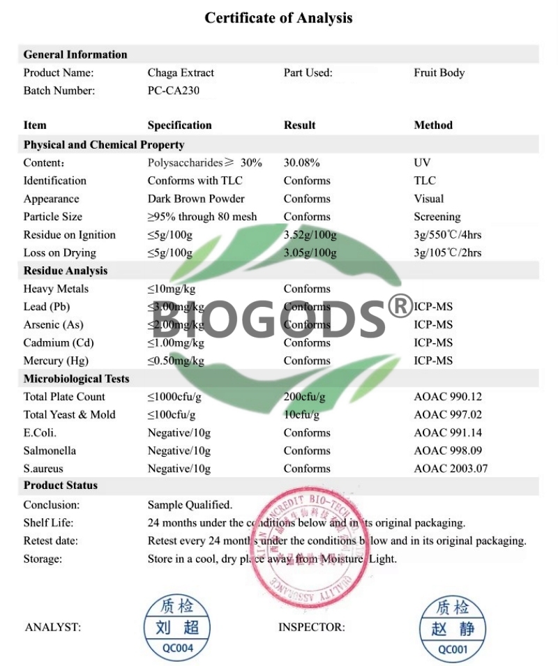 100% Chaga Extract Powder (Inonotus Obliquus ﻿Mushroom),Excellent Enhance Immunity, Anti Cancer, Regulate Blood Sugar, and Resist Viruses