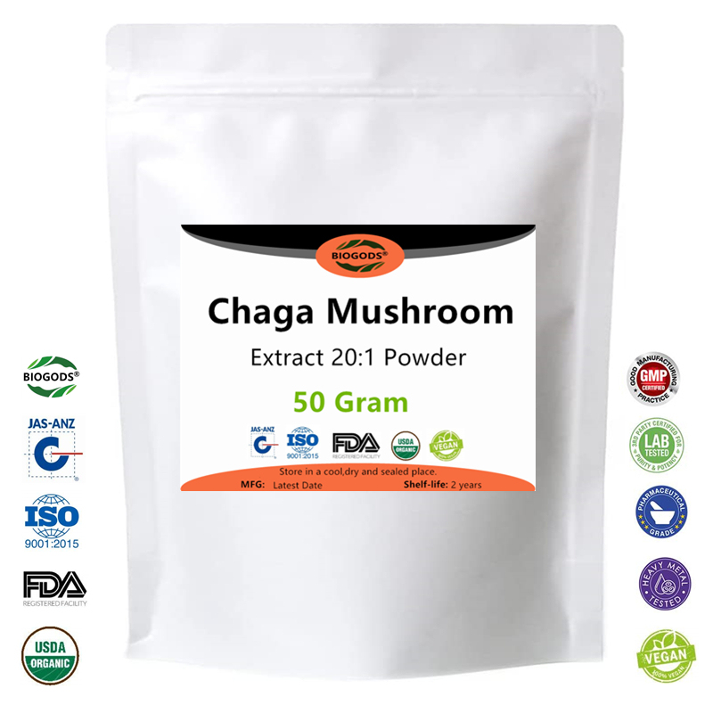 100% Chaga Extract Powder (Inonotus Obliquus ﻿Mushroom),Excellent Enhance Immunity, Anti Cancer, Regulate Blood Sugar, and Resist Viruses
