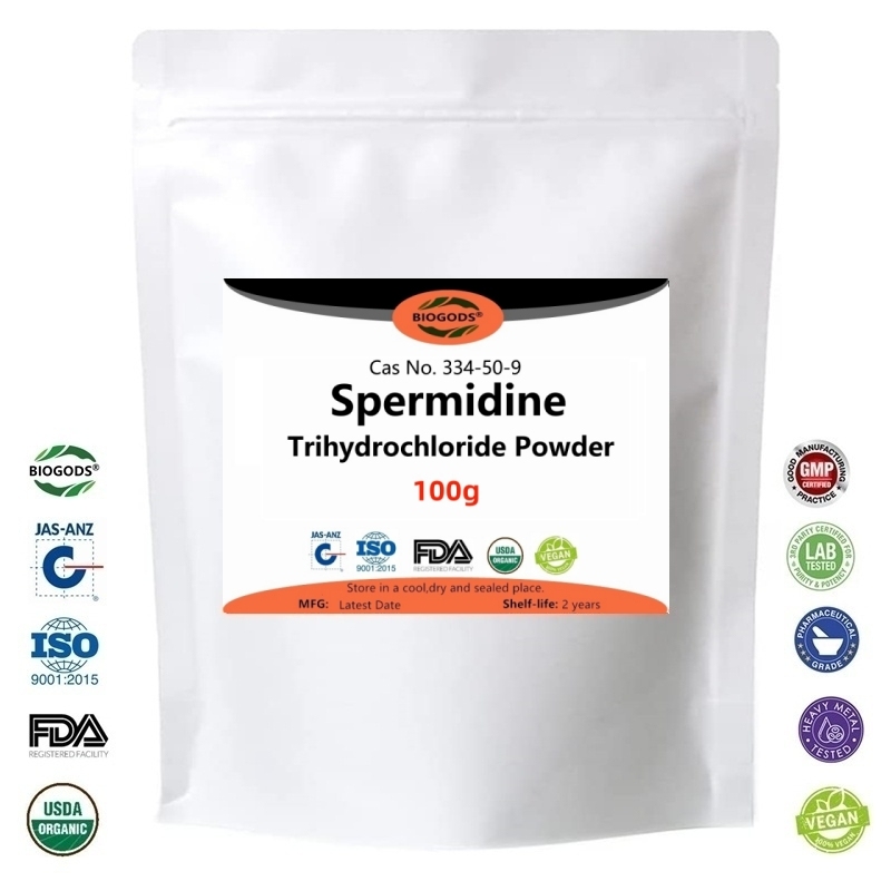 100% Spermidine 3HCJL Powder for Support Cognitive Function,Anti-Aging DNA Telomere,Cellular Health & Longevity,Over 100x More Potent Than Wheat Germ Extract