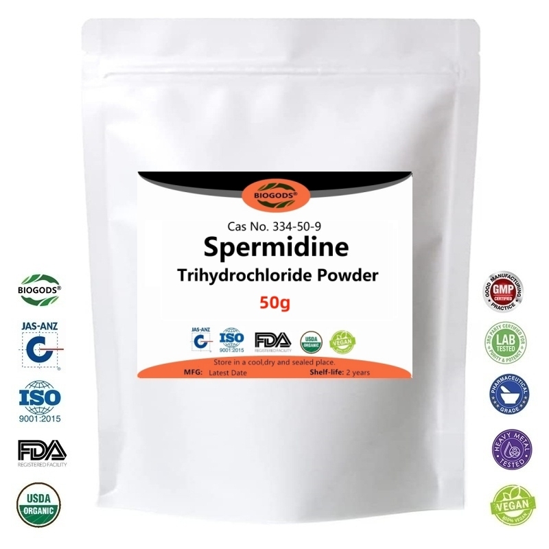 100% Spermidine 3HCJL Powder for Support Cognitive Function,Anti-Aging DNA Telomere,Cellular Health & Longevity,Over 100x More Potent Than Wheat Germ Extract