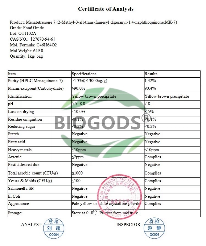 Natural Vitamin K2 MK7 Powder - Vitamin Supplement,Maintaining Bone Health, Promoting Cardiovascular Health, and Preventing Alzheimer's Disease