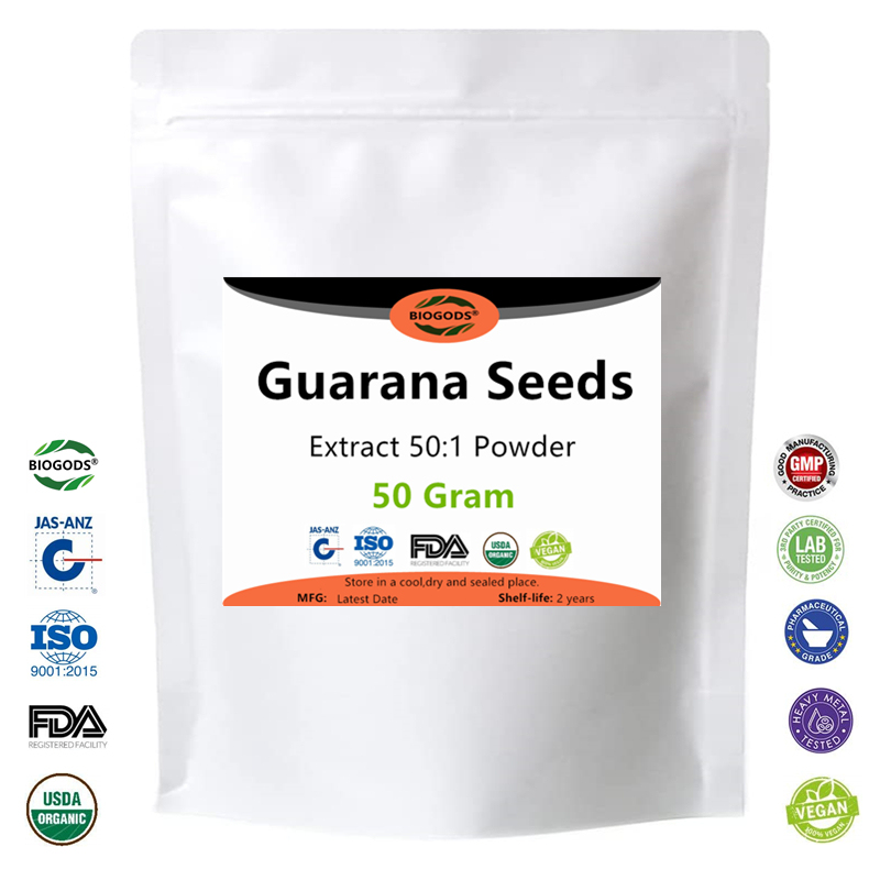 100% Guarana Seed Extract Powder 40:1;Improve Memory Energy Boost Enhance the compressive capacity Enhance self-confidence,Relieve Stress