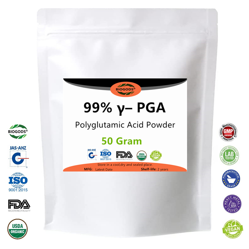 100% γ-Polyglutamic Acid Powder PGA for Skin Moisturizing and Whitening Inhibit Melanin,Resist Wrinkles