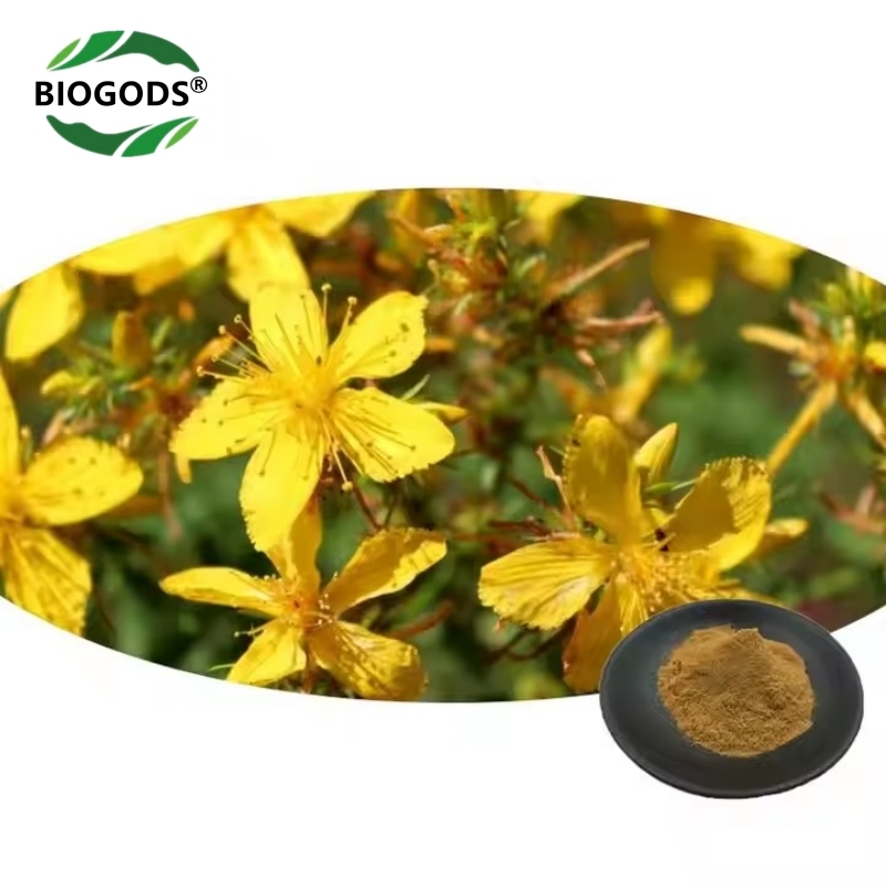 100% Hypericum Perforatum Extract Powder 40:1, St John's wort,Anti-depressive,Relax Tension & Anxiety,Lift The Spirits,Better Sleep