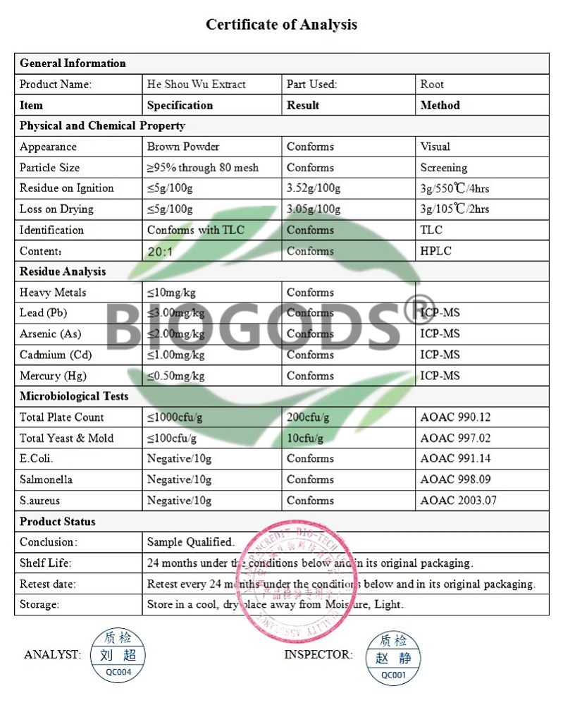 100% Natural He Shou Wu Extract 20:1 Fo-Ti Extract Powder Polygonum Multiflorum Root Extract Powder,Promotes Hair Health,Anti-Aging