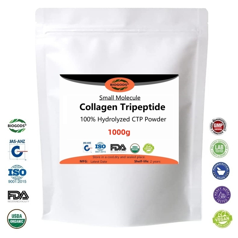 100% Fish Collagen Tripeptide CTP Powder - Reduce Wrinkles,age spots, black spots - Moisturizing and Whitening Skin - Delay Aging - Antioxidant Properties