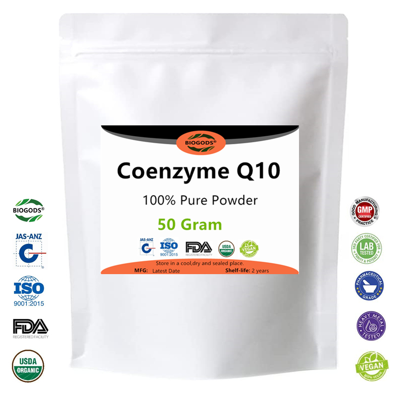 Food Grade Water Soluble 99% Coenzyme Q10 Powder Supplements, Antioxidant for Heart Health Energy Production, CoQ10 Vitamins and Supplements  Better Absorption