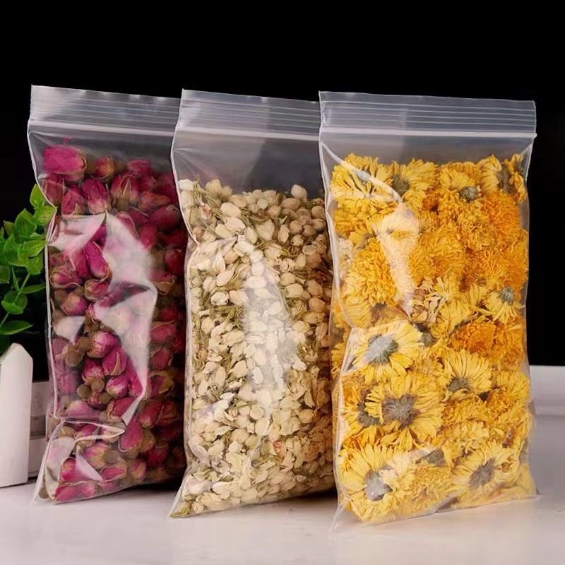 100Pcs/lot Small Zip Lock Plastic Bags Transparent Bag Reclosable Vacuum Storage Bag Clear Bags Ziplock Food Storage Bags