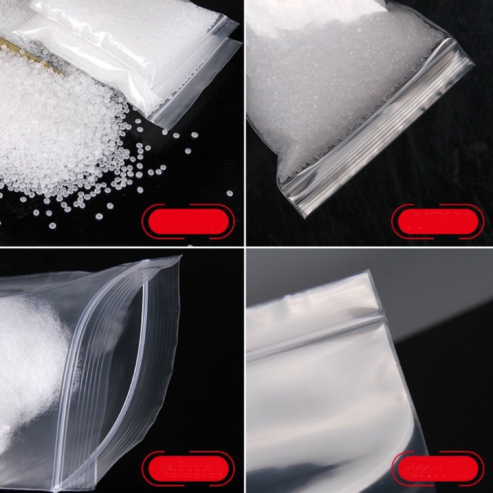100Pcs/lot Small Zip Lock Plastic Bags Transparent Bag Reclosable Vacuum Storage Bag Clear Bags Ziplock Food Storage Bags