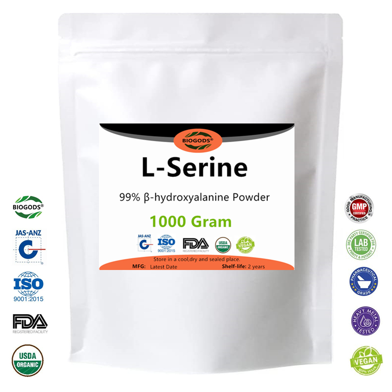 100% L-Serine Powder - Serine Supplement, Amino Acid Supplement for Immune Support,Cas 56-45-1 Food Grade