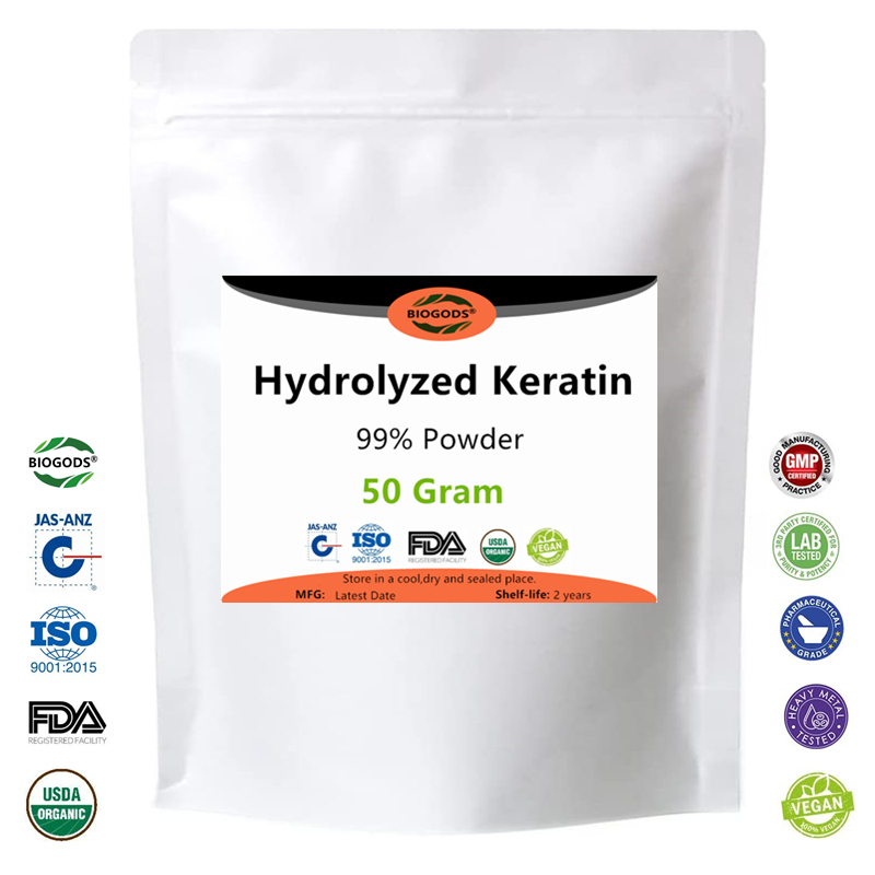 100% Hydrolyzed Keratin Powder,Hair Growth Support for Men and Women (Vital Protein for Hair, Skin, and Nails)