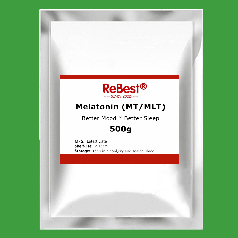 50g-1000g Natural Melatonin Powder  - MT MLT - For a Better Sleep - Factory Bulk Customized for Global Delivered