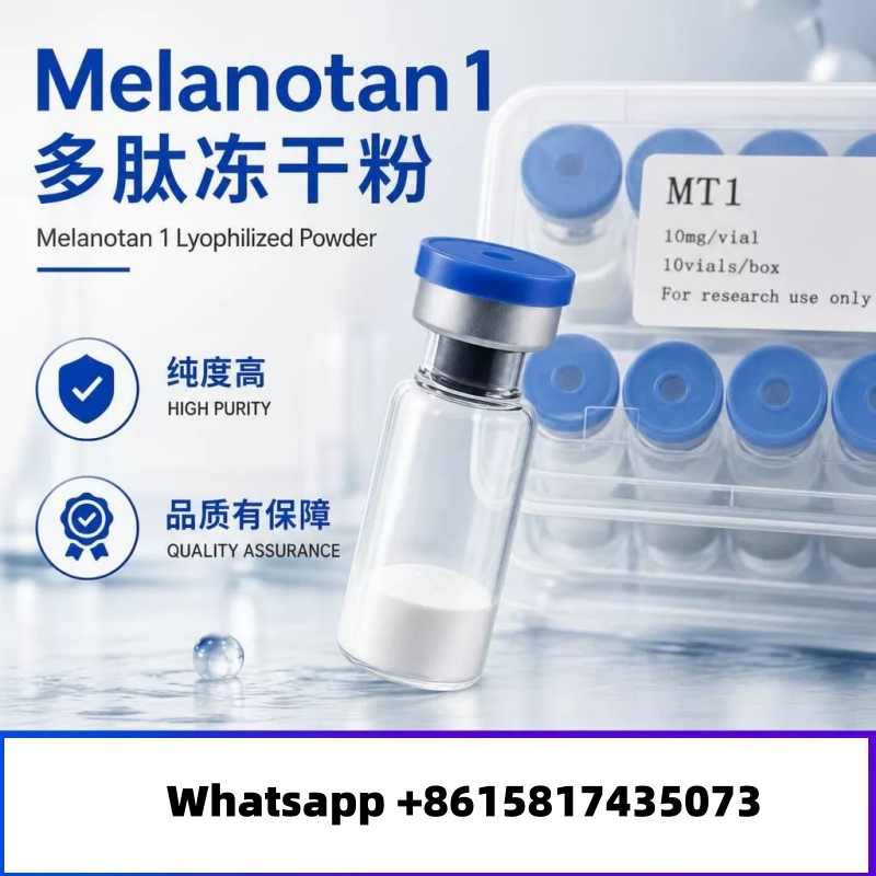 MT1 lyophilized powder 10mg*10 bottle/box Melanotan-1, a scientific research-grade peptide raw material, is available for cross-border export from our factory, with products available in stock