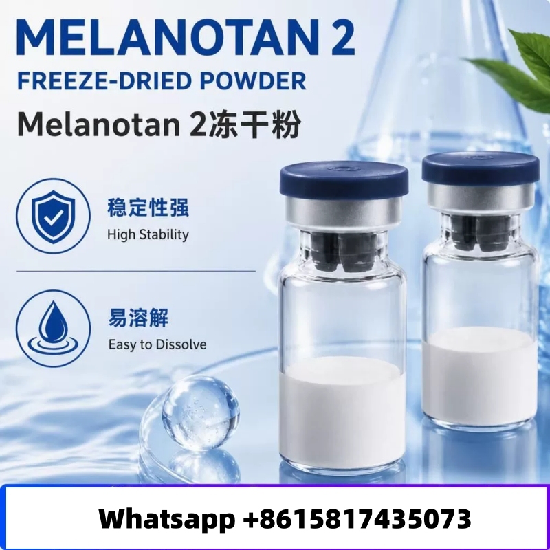 MT2 lyophilized powder 10mg*10 bottle/box Melanotan-2, a scientific research-grade peptide raw material, is available for cross-border export from our factory, with products available in stock