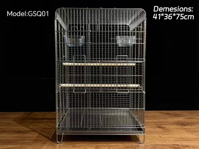 alt="Wholesale Stainless Steel Foldable Bird Cage"