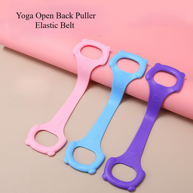 Yoga Open Back Puller Chest Expansion Fitness Belt Elastic Belt Yoga Equipment Open Shoulder Beautiful Back Pull Rope Puller Shaped like Bear