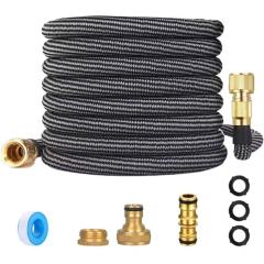 200FT Expandable Garden Hose, Flexible Water Hose with Extra Strength Fabric, 8 Functions Spray Nozzle, Leakproof Lightweight Expanding Hose for Watering and Washing (60M200FT)