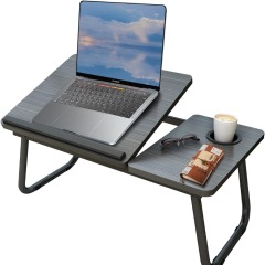 Laptop Desk, Laptop Bed Table with Foldable Legs & Cup Slot, Reading Holder Notebook Stand Breakfast Bed Tray Book Holder for Sofa, Bed, Terrace, Balcony