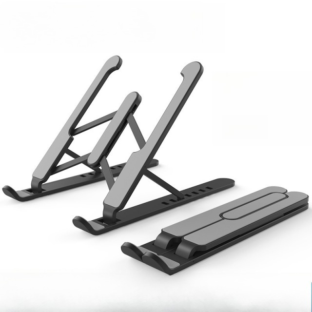 Laptop Stand for Desk, Adjustable Laptop Riser Foldable Portable Laptop Holder, Ventilated Cooling Notebook Stand for 10-15.6” Laptops
