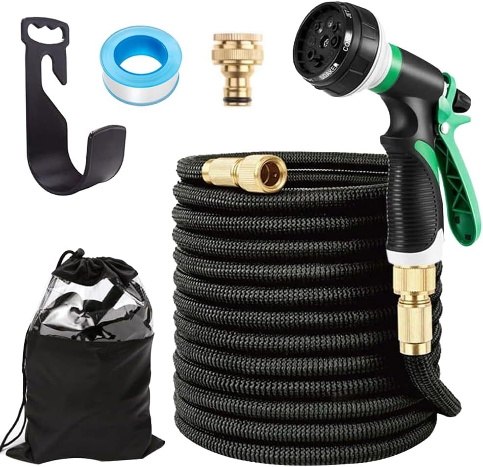 Expandable Garden Hose with Spray Nozzle - Flexible Lightweight Dropshipping Item