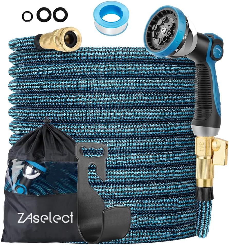 150FT/200FT Expandable Garden Hose, Water Hose with Extra Strength Fabric, with 10-Pattern Spray Nozzle, Leakproof Lightweight Expanding Hose for Watering and Washing