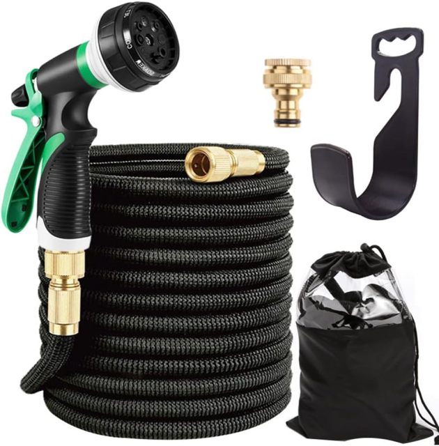 200FT Expandable Garden Hose with 8-Function Nozzle