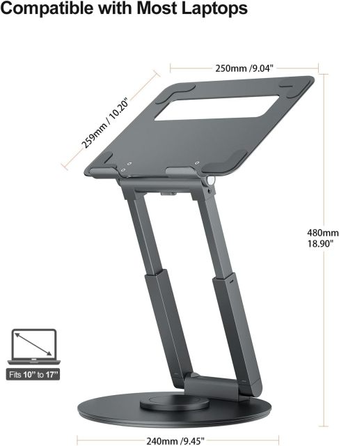 Adjustable Rotating Ergonomic Computer Stand