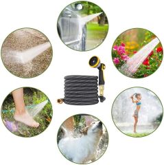 Expandable Garden Hose - Flexible, Leakproof, Lightweight with Spray Nozzle