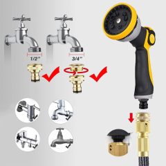 Expandable Garden Hose - Flexible, Leakproof, Lightweight with Spray Nozzle