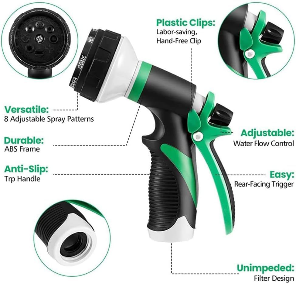 Expandable Garden Hose with Spray Nozzle - Flexible Lightweight Dropshipping Item