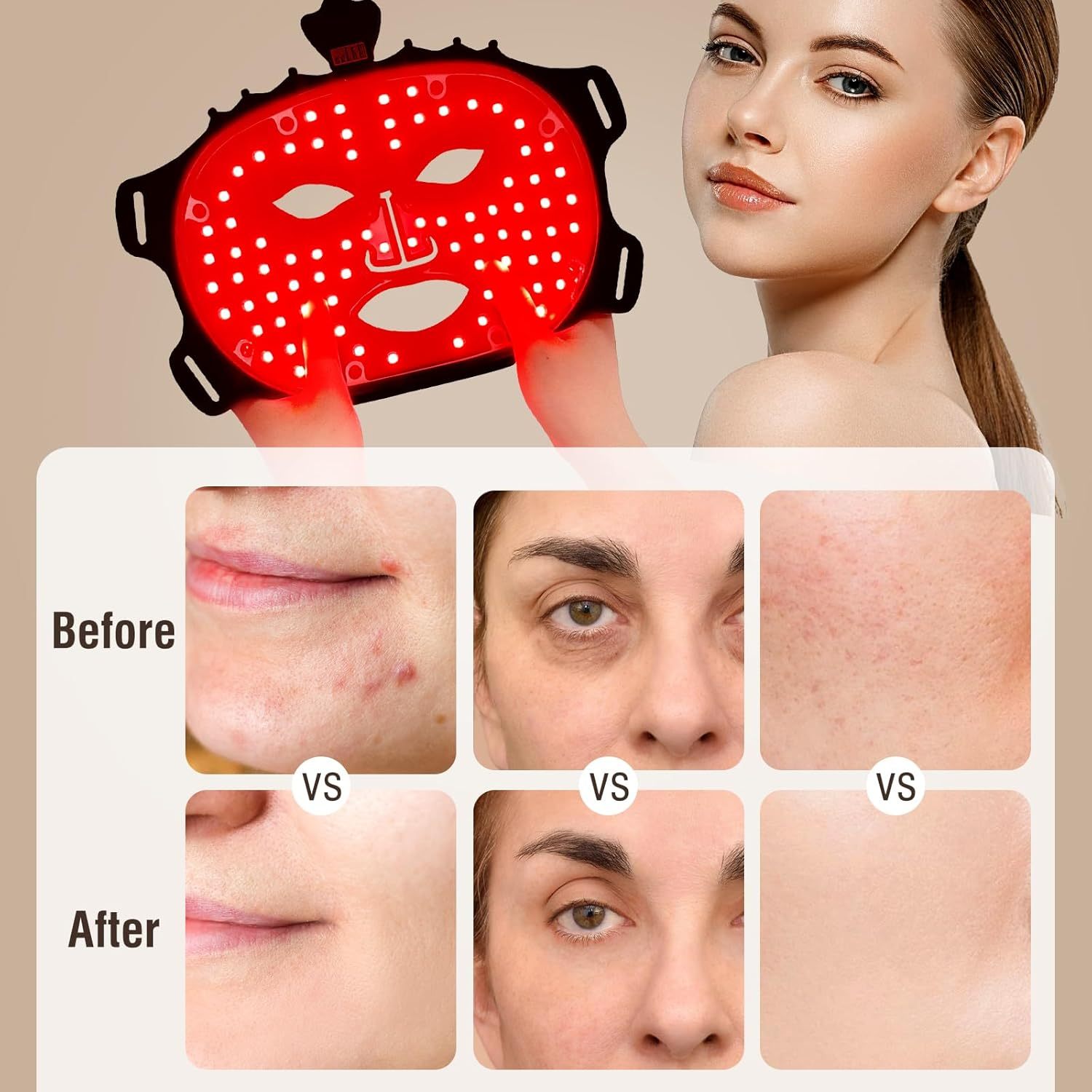 Zandropshipping Wireless 7 Color LED Beauty Face Mask - Lightweight Dropshipping Product