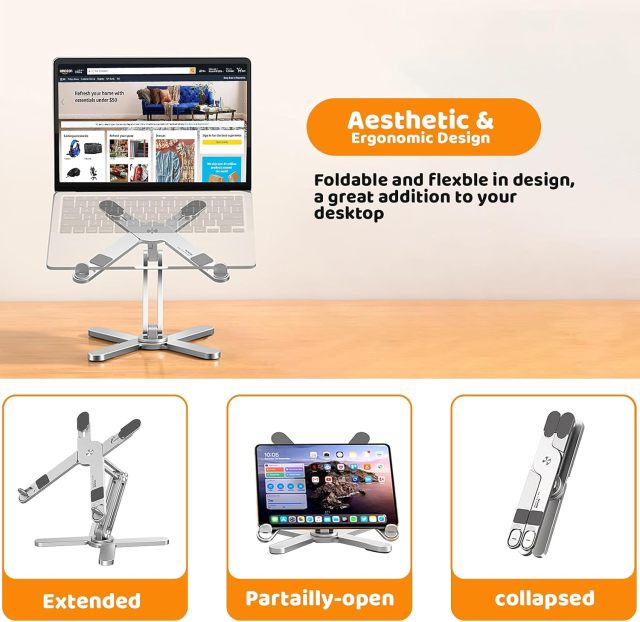 Zandropshipping Rotating Adjustable Laptop Stand for Desk - Dropshipping Ready Office Product