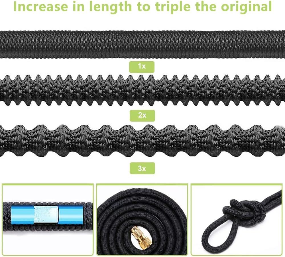 Expandable Garden Hose with Spray Nozzle - Flexible Lightweight Dropshipping Item