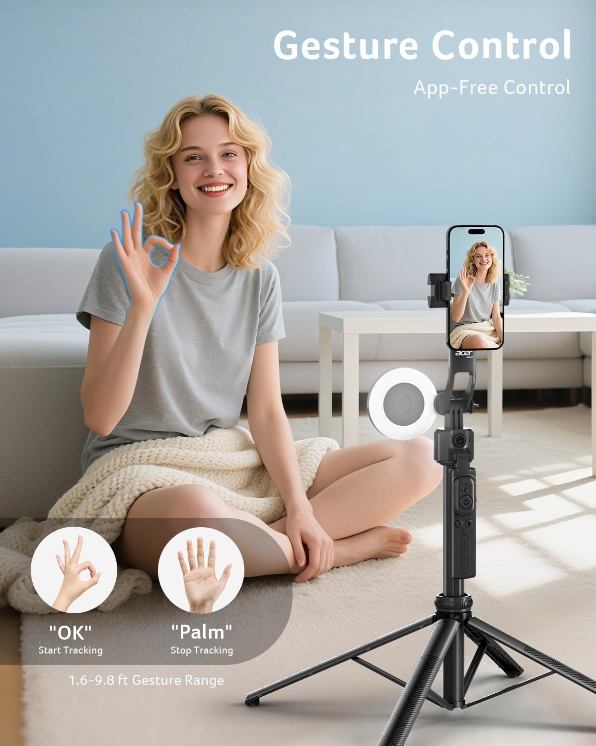 Zandropshipping Tripod with Light & Remote