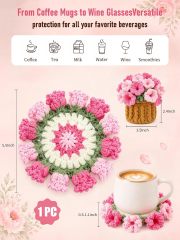 Crochet Flower Coasters
