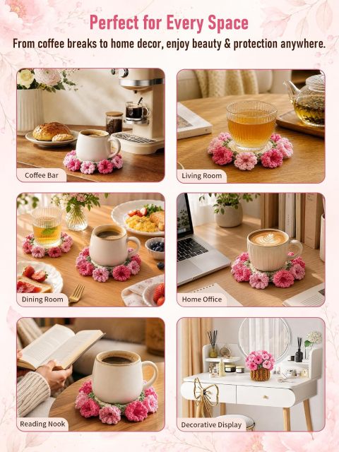 Crochet Flower Coasters