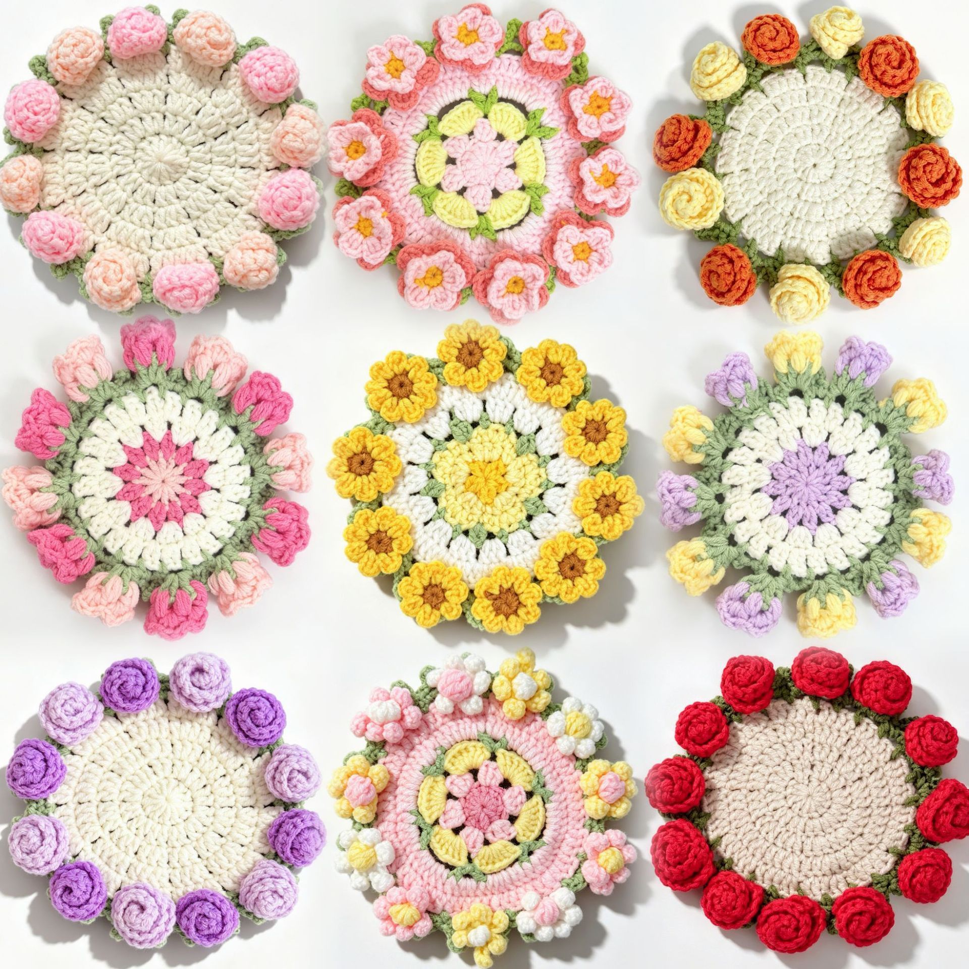 Crochet Flower Coasters
