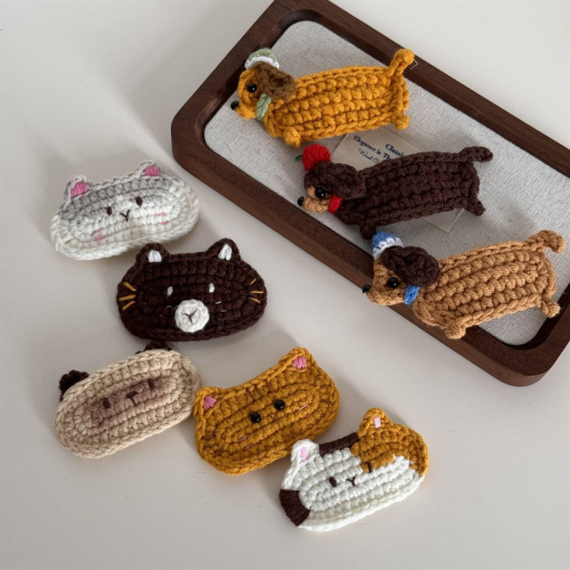 Crochet Cat Hair Clips