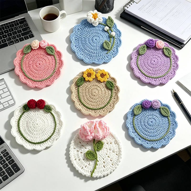 Crochet Flower Coasters