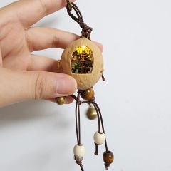 Bookcase-shaped Keyring Craft Item