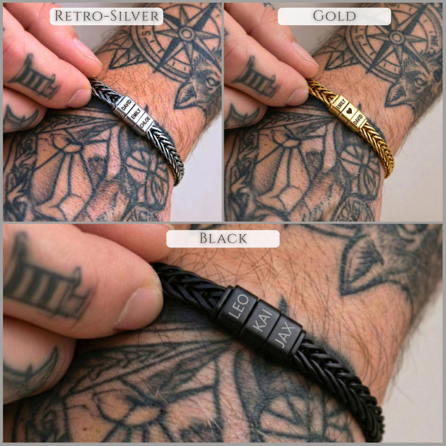 Custom 10-Name Bracelet for Couples, Kids & Pets