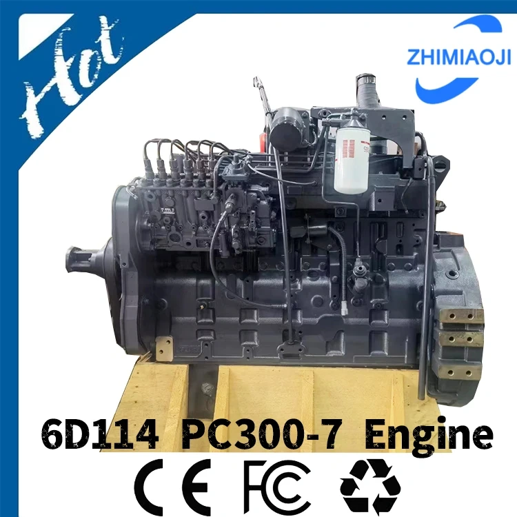 Excavator PC300-7 Engine 6D114 Diesel Engine Assembly for Cummins,Pangolin Parts