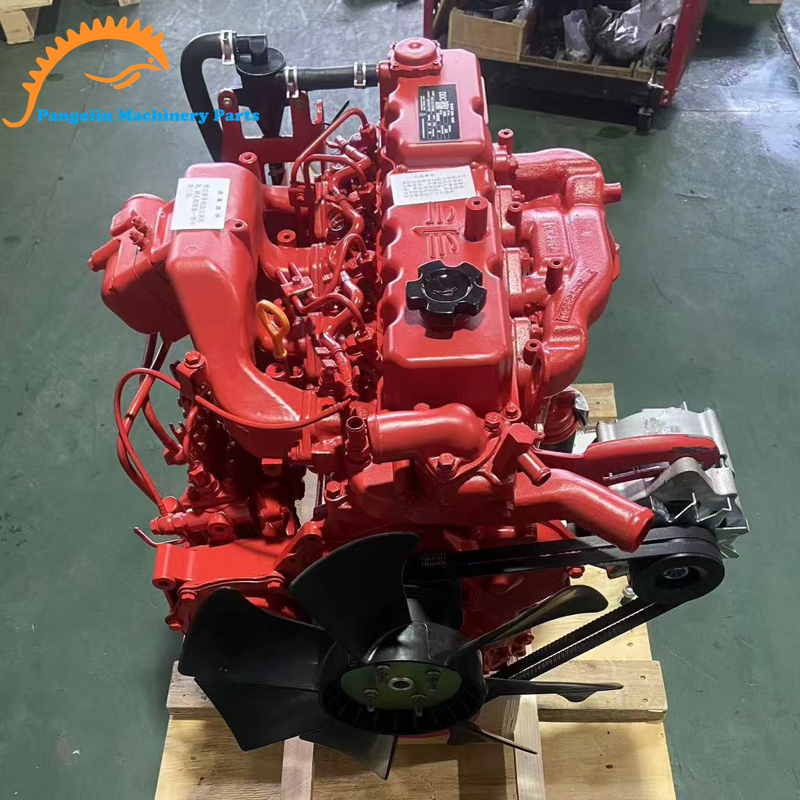 Excavator C490 Engine Assembly Air-Cooled 4 Stroke 74 kW 3200rpm Electric Start C490 Motor for Tractor Loader Forklift Ship,Pangolin Parts