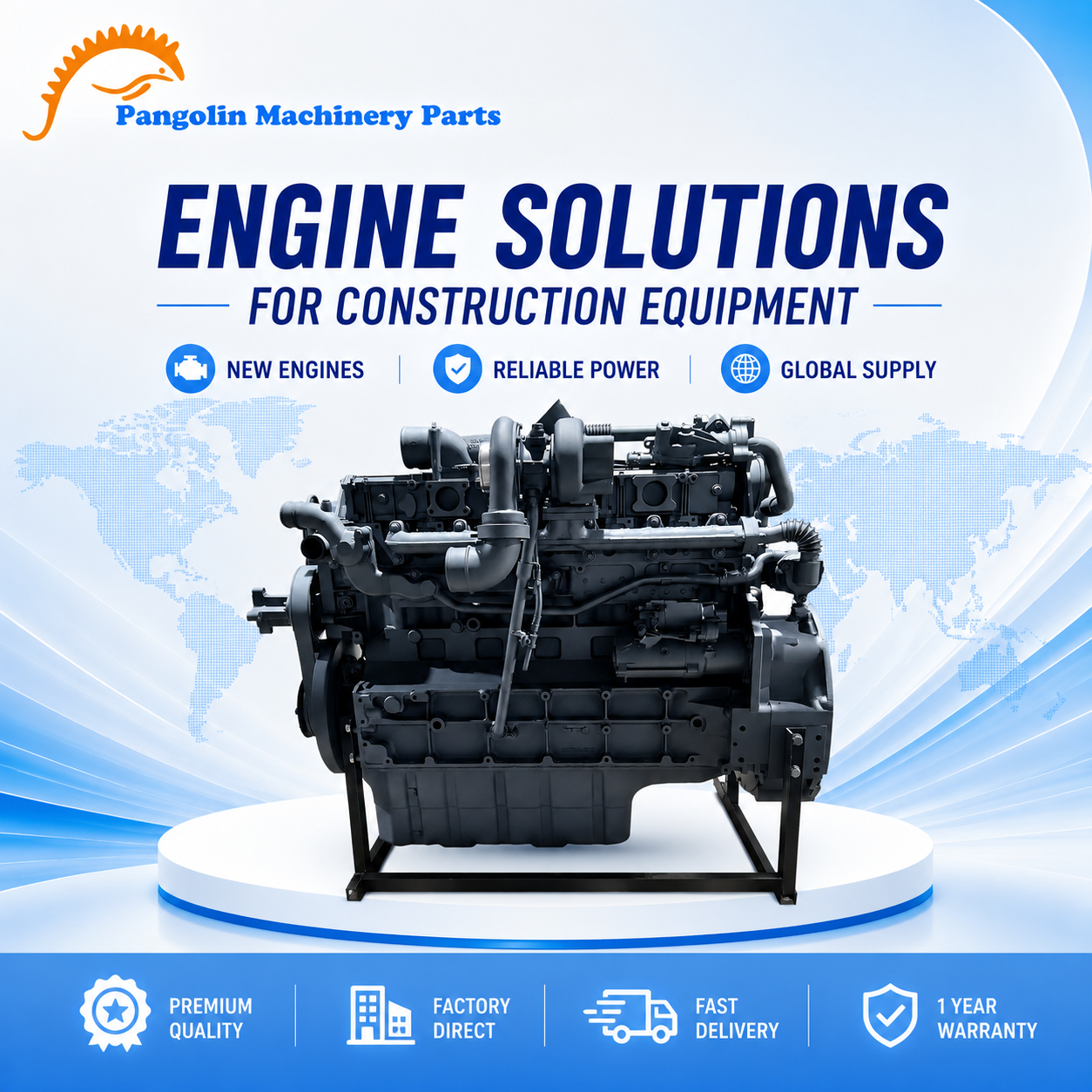 Machinery Engines BF6M1013 21T3R4 7.15L 233HP Diesel Engine for Deutz Generator Set,Pangolin Parts