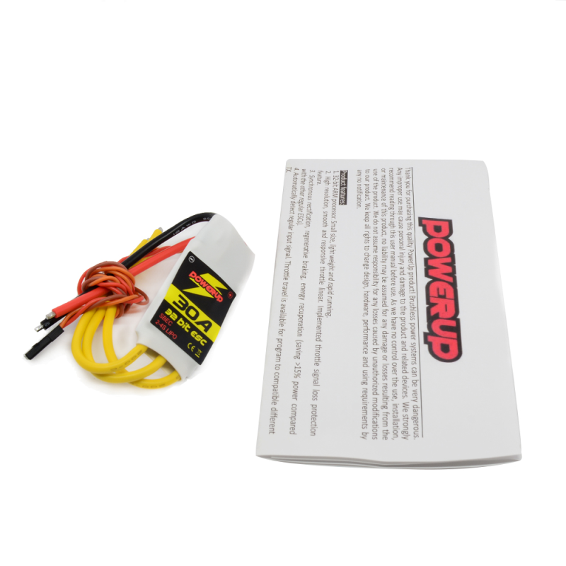 PowerUp 30amp 32Bit Fixed Wing ESC with Rotation Sensing