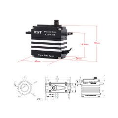 KST - X20-4208 Brushless Standard HV Servo 46Kgf.cm 0.07sec/60degree