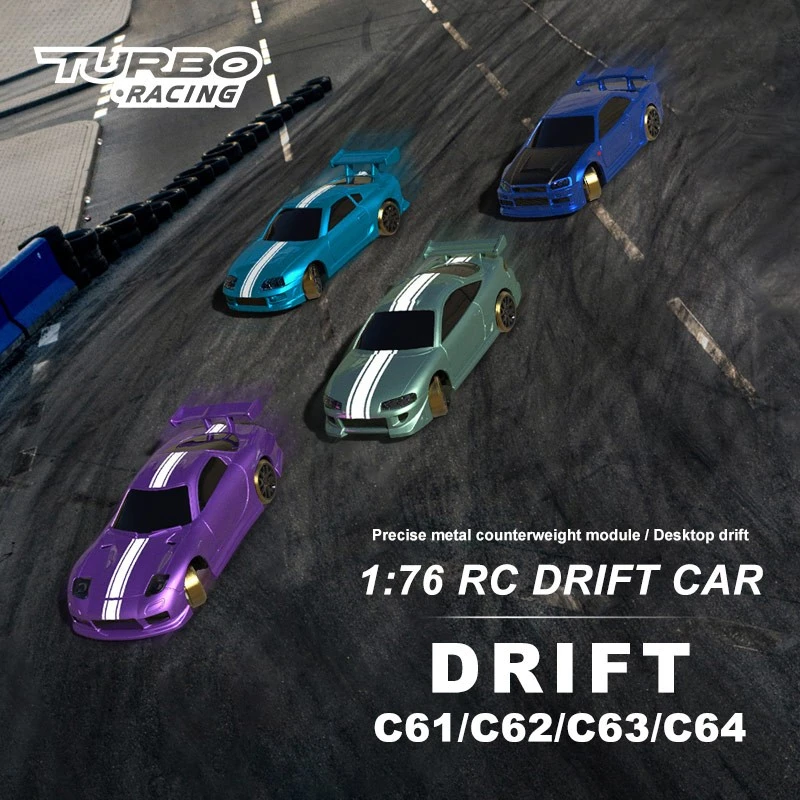 Turbo Racing Rc Turbo Racing - C61/C62/C63 1:76 Scale Drift car with GYRO RTR