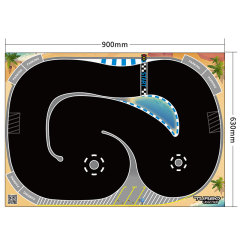 Turbo RC Drift track mat for 1/76 drift cars 90x60cm